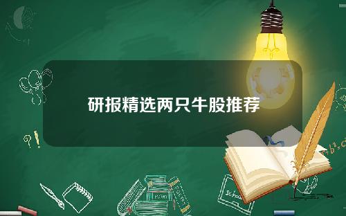 研报精选两只牛股推荐