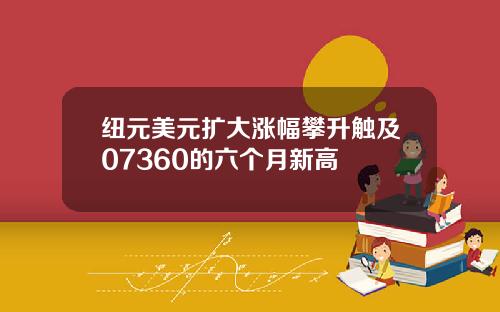 纽元美元扩大涨幅攀升触及07360的六个月新高