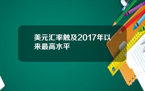 美元汇率触及2017年以来最高水平
