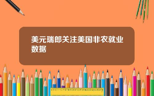 美元瑞郎关注美国非农就业数据