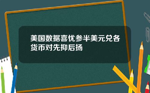 美国数据喜忧参半美元兑各货币对先抑后扬