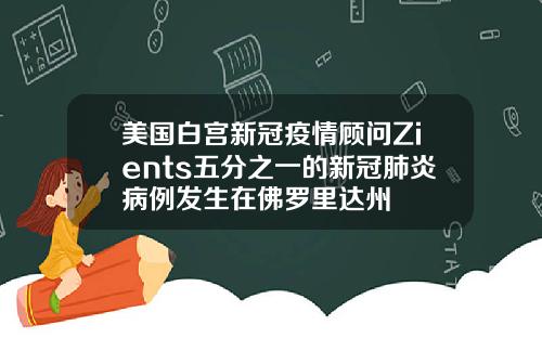 美国白宫新冠疫情顾问Zients五分之一的新冠肺炎病例发生在佛罗里达州