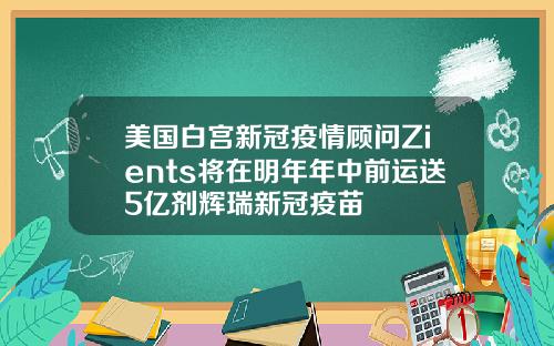美国白宫新冠疫情顾问Zients将在明年年中前运送5亿剂辉瑞新冠疫苗