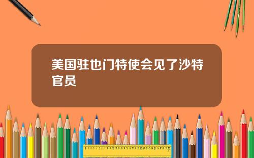 美国驻也门特使会见了沙特官员