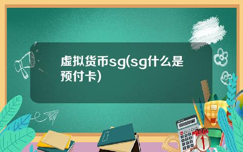 虚拟货币sg(sg什么是预付卡)