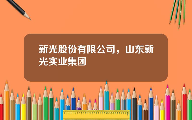 新光股份有限公司，山东新光实业集团