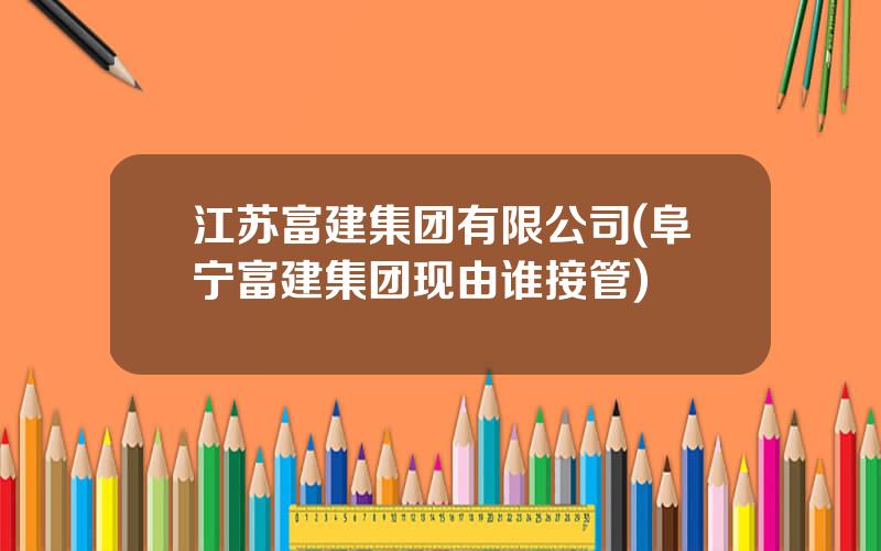 江苏富建集团有限公司(阜宁富建集团现由谁接管)