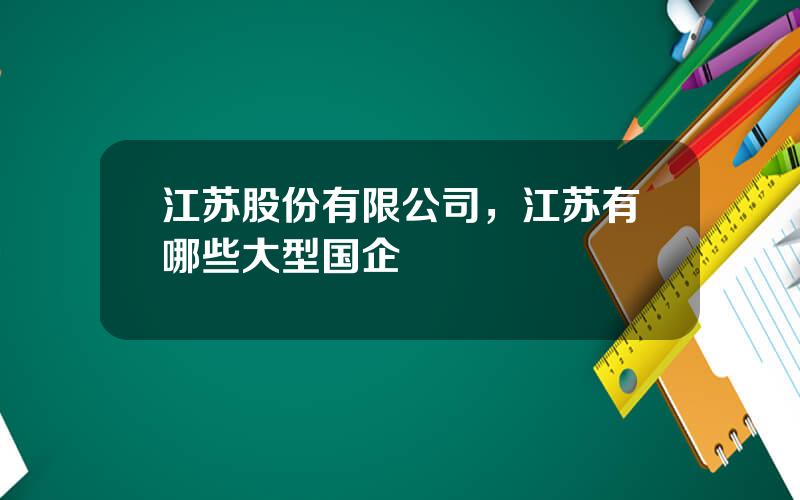 江苏股份有限公司，江苏有哪些大型国企