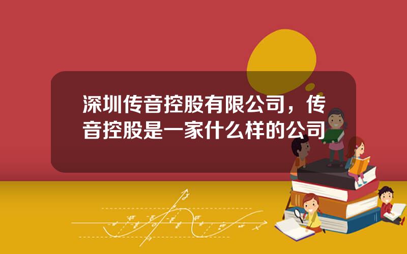 深圳传音控股有限公司，传音控股是一家什么样的公司