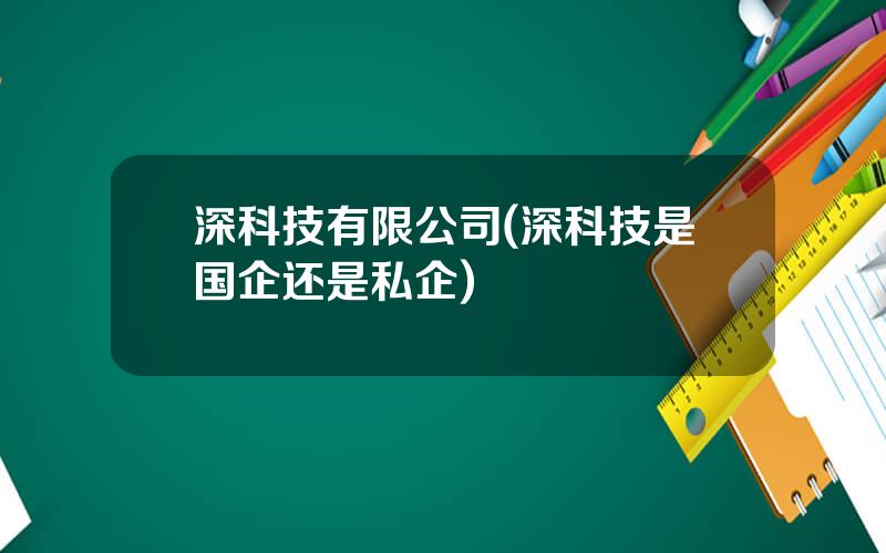 深科技有限公司(深科技是国企还是私企)