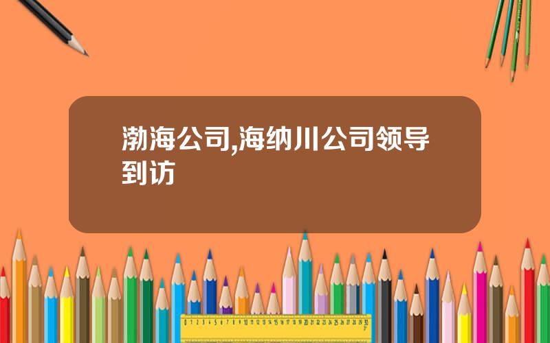 渤海公司,海纳川公司领导到访