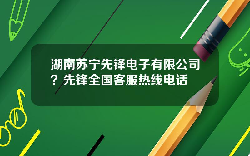 湖南苏宁先锋电子有限公司？先锋全国客服热线电话