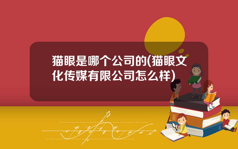猫眼是哪个公司的(猫眼文化传媒有限公司怎么样)