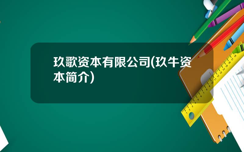 玖歌资本有限公司(玖牛资本简介)