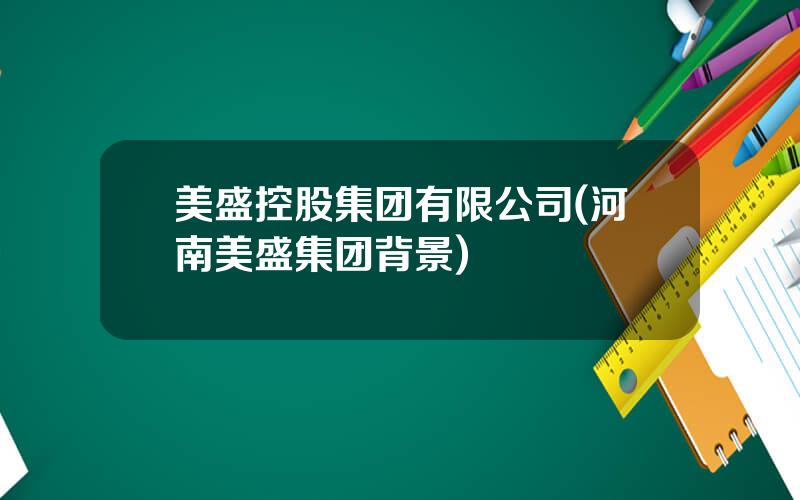 美盛控股集团有限公司(河南美盛集团背景)