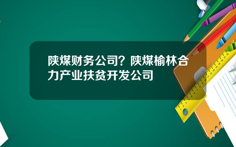 陕煤财务公司？陕煤榆林合力产业扶贫开发公司